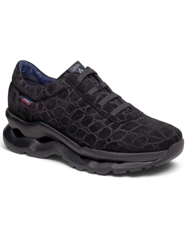 Sneakers Slipon Donna in Camoscio Cocco Nero | Callaghan 18822 SOLE MARTELLO BLACK Callaghan 