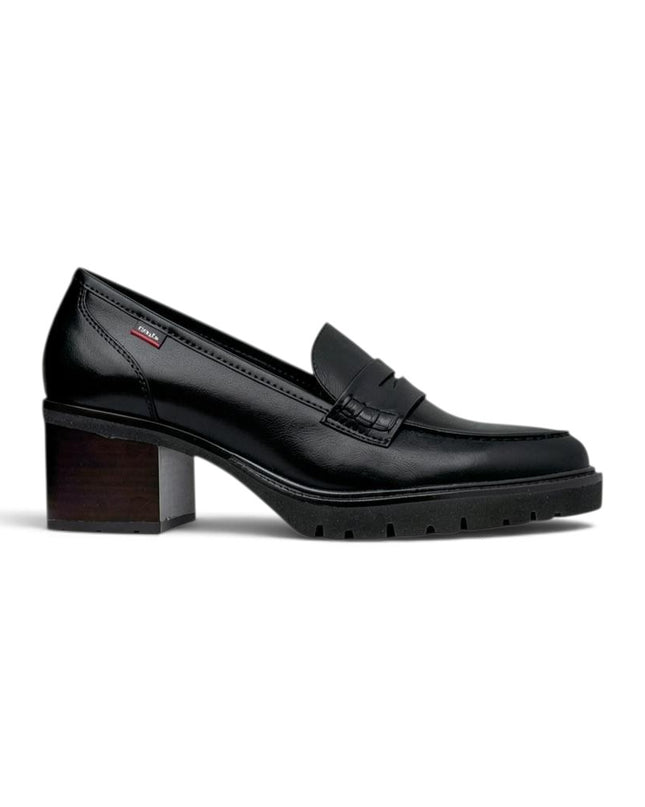 Mocassini Donna con Tacco e Plateau in Pelle Nera | Callaghan 37205 LAURA BLACK Callaghan 