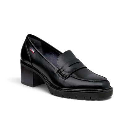 Mocassini Donna con Tacco e Plateau in Pelle Nera | Callaghan 37205 LAURA BLACK Callaghan 