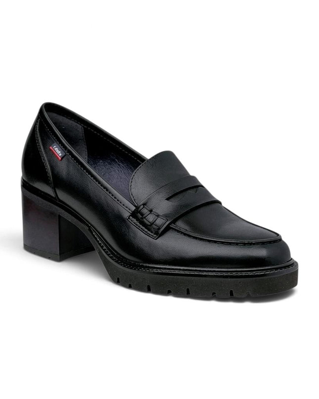 Mocassini Donna con Tacco e Plateau in Pelle Nera | Callaghan 37205 LAURA BLACK Callaghan 