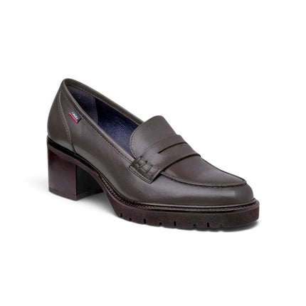 Mocassini Donna con Tacco e Plateau in Pelle Moro | Callaghan 37205 LAURA BROWN Callaghan 