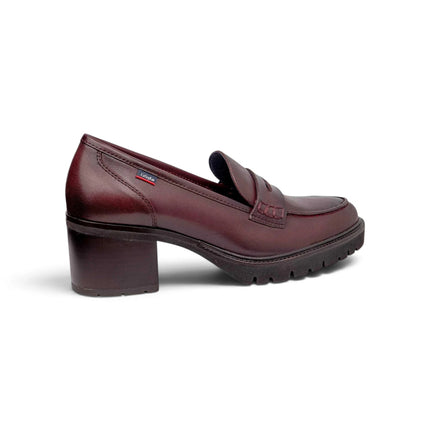 Mocassini Donna con Tacco e Plateau in Pelle Bordo | Callaghan 37205 LAURA BURGUNDY Callaghan 