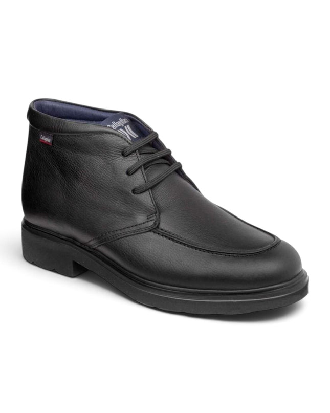 Polacchine Uomo con Lacci in Pelle Nera | Callaghan 52802 WHO PELLE BLACK Callaghan 