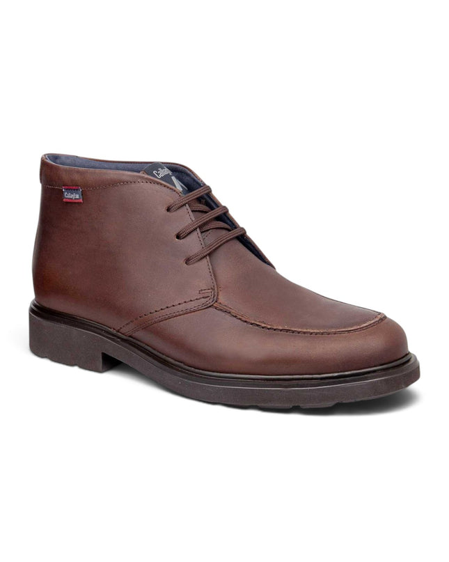 Polacchine Uomo con Lacci in Pelle Marrone | Callaghan 52802 WHO PELLE BROWN Callaghan 
