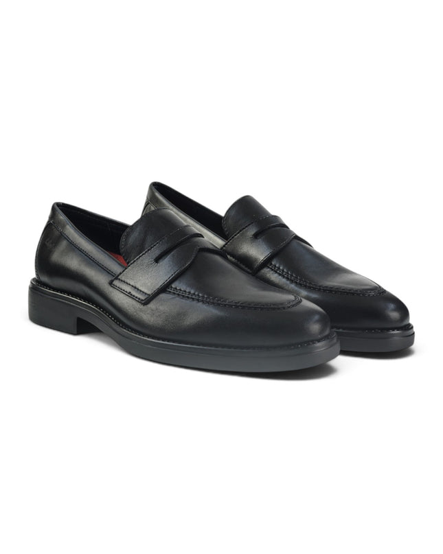Mocassini Uomo con Bendina in Pelle Nera | Callaghan 59803 CLASSI PELLE BLACK Callaghan 