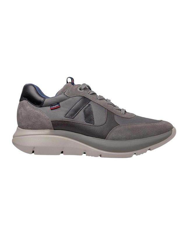 Sneakers Algoritmo Uomo in Camoscio e Tessuto Grigio Multi | Callaghan 61208 ALGORITMO NUTRIA Callaghan 