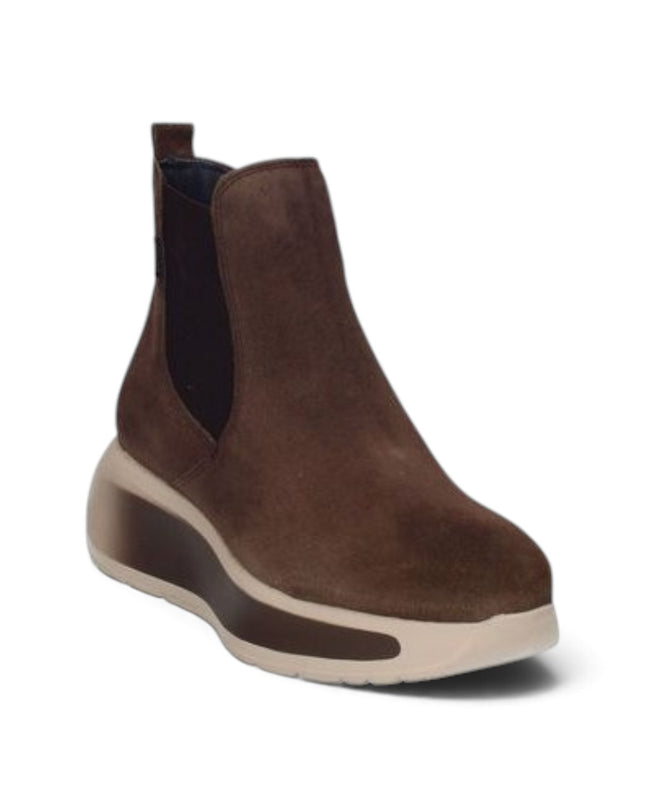 Stivaletti Chelsea Donna con Zeppa in Camoscio Marrone | Callaghan 61607 GRACE BROWN Callaghan 