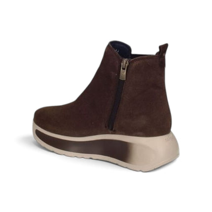 Stivaletti Chelsea Donna con Zeppa in Camoscio Marrone | Callaghan 61607 GRACE BROWN Callaghan 