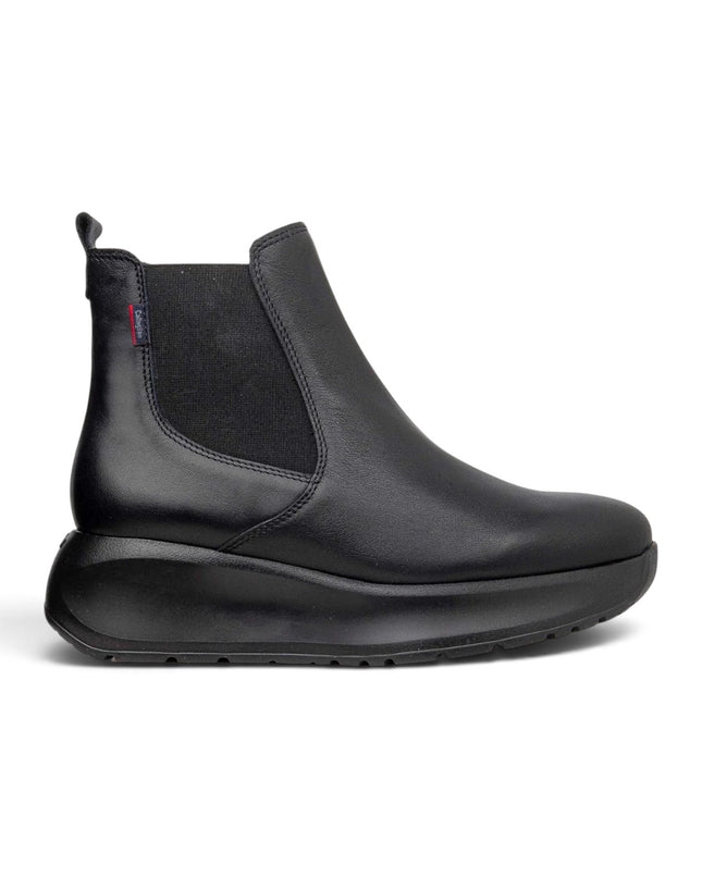 Stivaletti Chelsea Donna con Zeppa in Pelle Nera | Callaghan 61607 GRACE PELLE BLACK Callaghan 