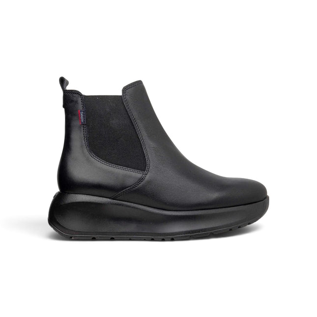 Stivaletti Chelsea Donna con Zeppa in Pelle Nera | Callaghan 61607 GRACE PELLE BLACK Callaghan 