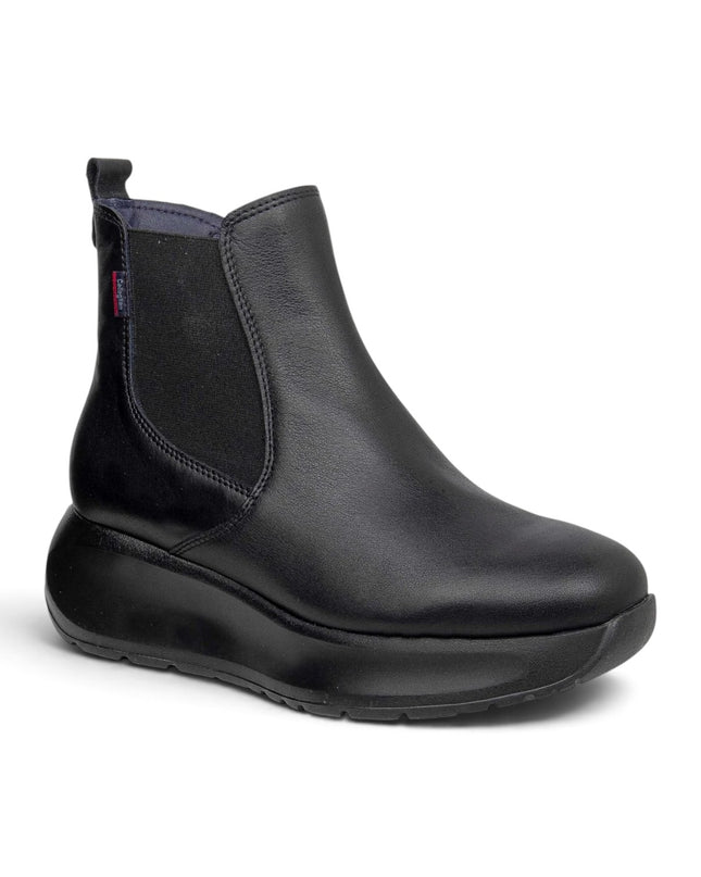 Stivaletti Chelsea Donna con Zeppa in Pelle Nera | Callaghan 61607 GRACE PELLE BLACK Callaghan 