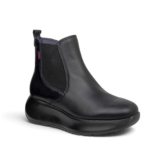 Stivaletti Chelsea Donna con Zeppa in Pelle Nera | Callaghan 61607 GRACE PELLE BLACK Callaghan 