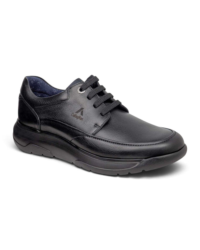 Francesina Stringata da Uomo in Pelle Nera | Callaghan 66700 ALGORITMO CASUAL PELLE BLACK Callaghan 