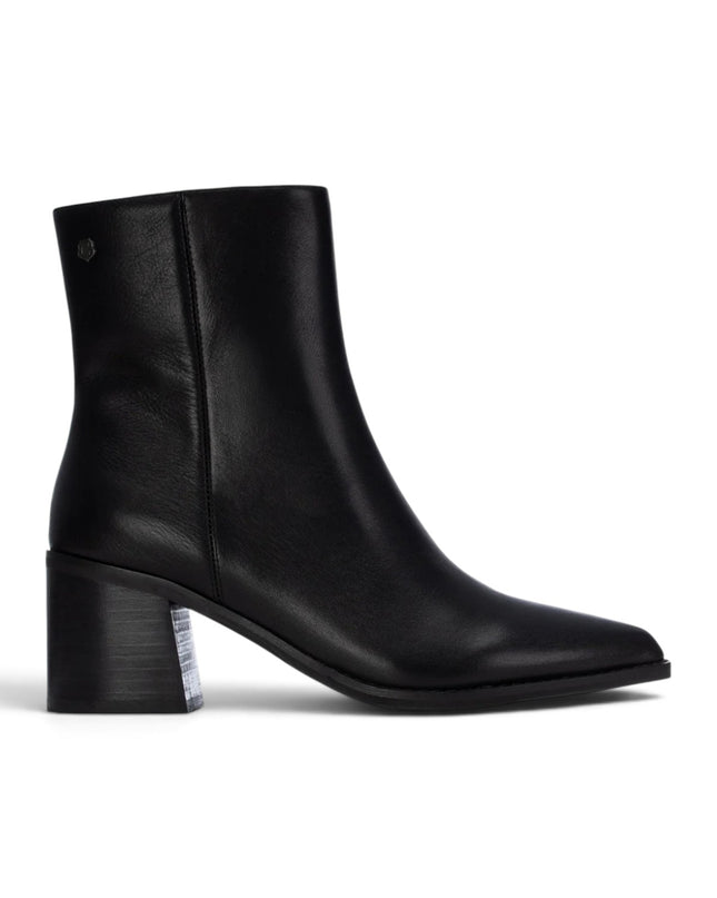 Stivaletti Tronchetti Donna a Punta con Tacco in Pelle Nera | Carmela 164133 BLACK Carmela 