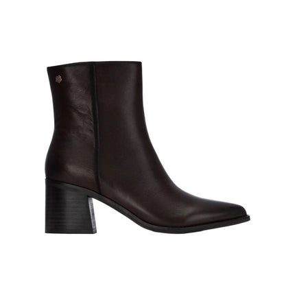 Stivaletti Tronchetti Donna a Punta con Tacco in Pelle Moro | Carmela 164133 BROWN Carmela 
