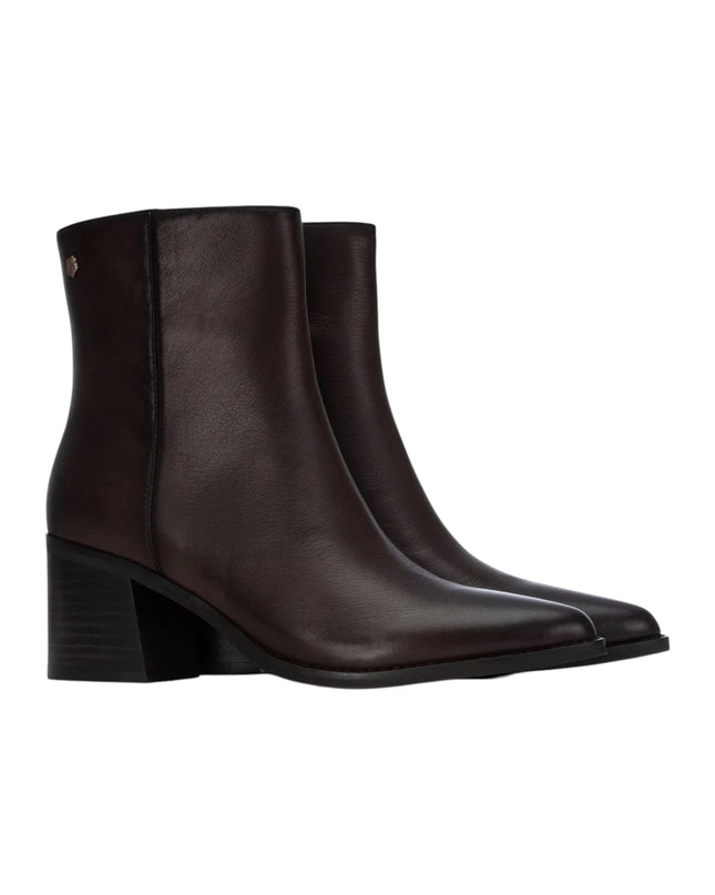 Stivaletti Tronchetti Donna a Punta con Tacco in Pelle Moro | Carmela 164133 BROWN Carmela 