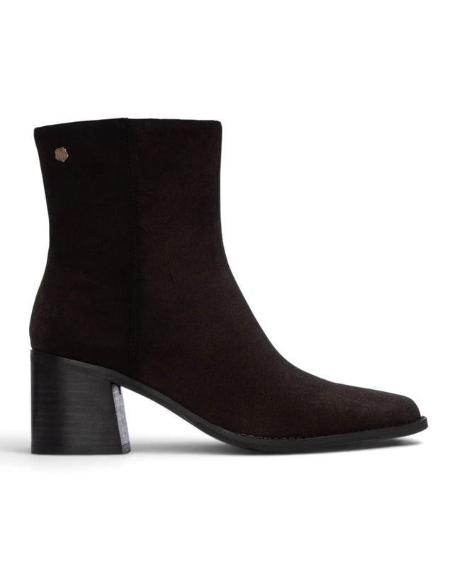 Stivaletti Tronchetti Donna a Punta con Tacco in Camoscio Marrone | Carmela 164134 BROWN Carmela 