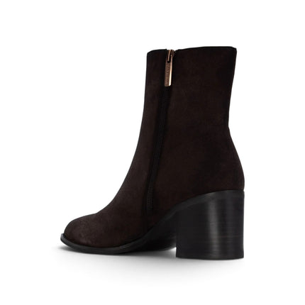 Stivaletti Tronchetti Donna a Punta con Tacco in Camoscio Marrone | Carmela 164134 BROWN Carmela 