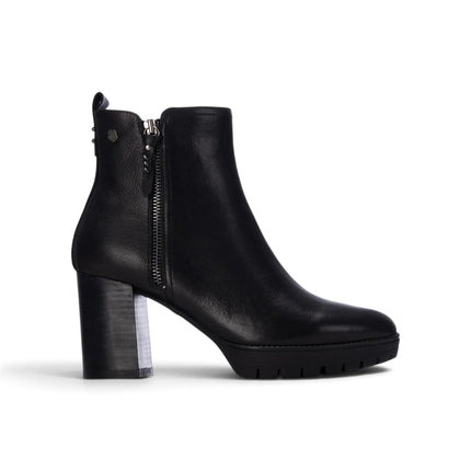 Stivaletti Donna con Tacco e Plateau in Pelle Nera | Carmela 164283 BLACK Carmela 
