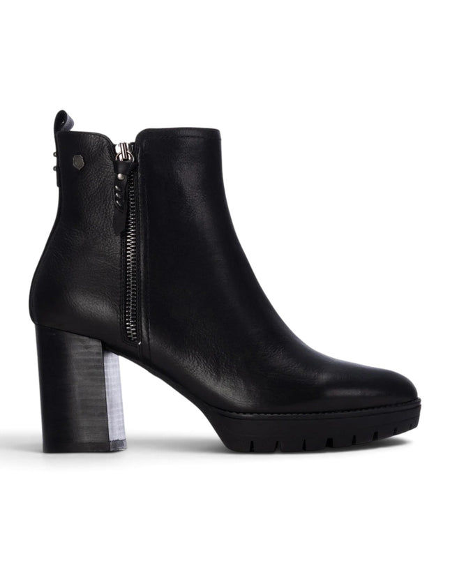 Stivaletti Donna con Tacco e Plateau in Pelle Nera | Carmela 164283 BLACK Carmela 