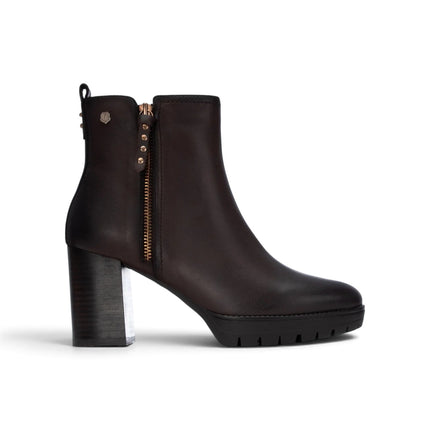 Stivaletti Donna con Tacco e Plateau in Pelle Marrone | Carmela 164283 DARK BROWN Carmela 