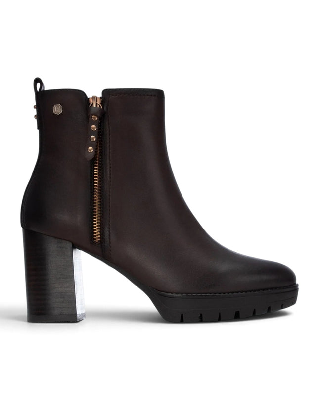 Stivaletti Donna con Tacco e Plateau in Pelle Marrone | Carmela 164283 DARK BROWN Carmela 