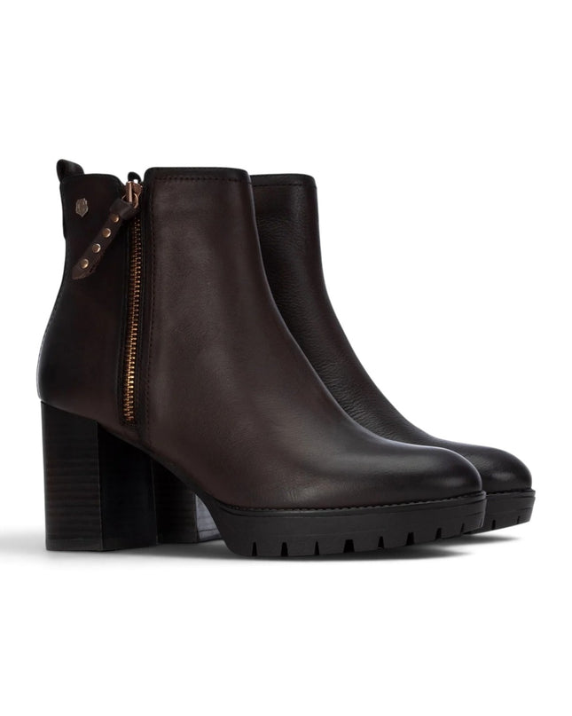 Stivaletti Donna con Tacco e Plateau in Pelle Marrone | Carmela 164283 DARK BROWN Carmela 