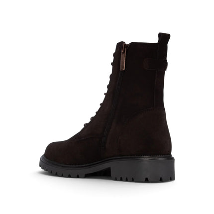 Anfibio Stivaletto Donna con Lacci e Zip in Camoscio Marrone | Carmela 164314 BROWN Carmela 