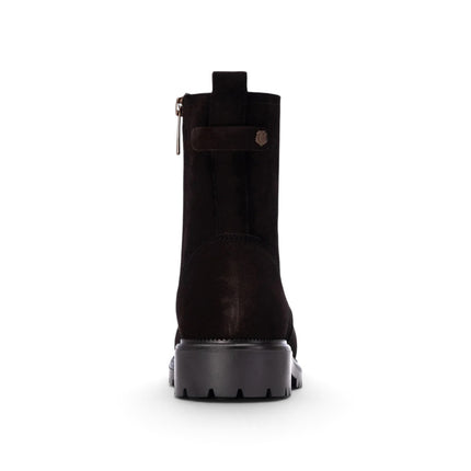 Anfibio Stivaletto Donna con Lacci e Zip in Camoscio Marrone | Carmela 164314 BROWN Carmela 