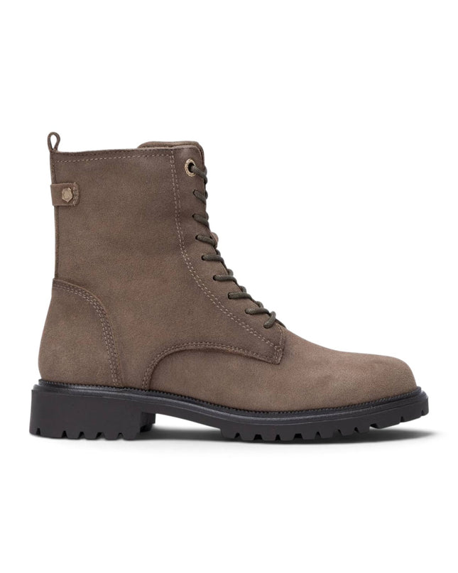 Anfibio Stivaletto Donna con Lacci e Zip in Camoscio Taupe | Carmela 164314 TAUPE Carmela 