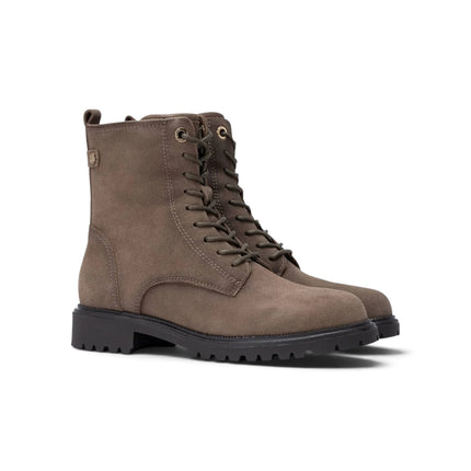 Anfibio Stivaletto Donna con Lacci e Zip in Camoscio Taupe | Carmela 164314 TAUPE Carmela 