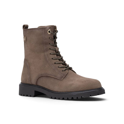 Anfibio Stivaletto Donna con Lacci e Zip in Camoscio Taupe | Carmela 164314 TAUPE Carmela 