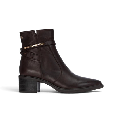 Stivaletti Tronchetti Donna a Punta con Tacco in Pelle Marrone | Carmela 164332 BROWN Carmela 