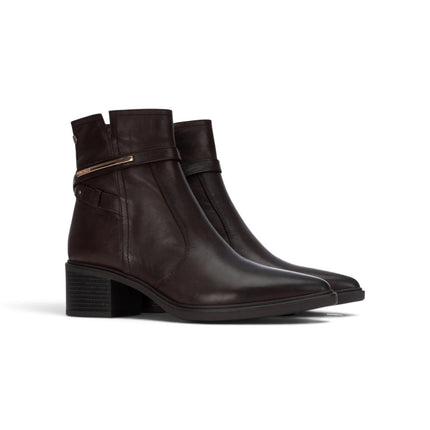 Stivaletti Tronchetti Donna a Punta con Tacco in Pelle Marrone | Carmela 164332 BROWN Carmela 