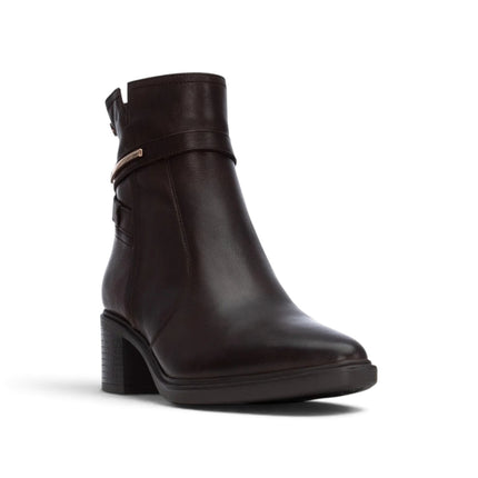 Stivaletti Tronchetti Donna a Punta con Tacco in Pelle Marrone | Carmela 164332 BROWN Carmela 