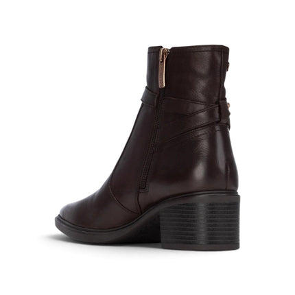 Stivaletti Tronchetti Donna a Punta con Tacco in Pelle Marrone | Carmela 164332 BROWN Carmela 