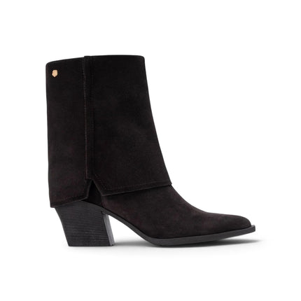 Stivaletti con Risvolto Donna a Punta con Tacco in Camoscio Marrone Moro | Carmela 164335 BROWN Carmela 