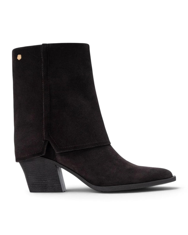 Stivaletti con Risvolto Donna a Punta con Tacco in Camoscio Marrone Moro | Carmela 164335 BROWN Carmela 