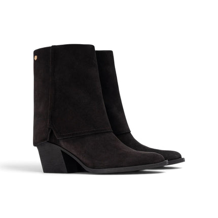 Stivaletti con Risvolto Donna a Punta con Tacco in Camoscio Marrone Moro | Carmela 164335 BROWN Carmela 