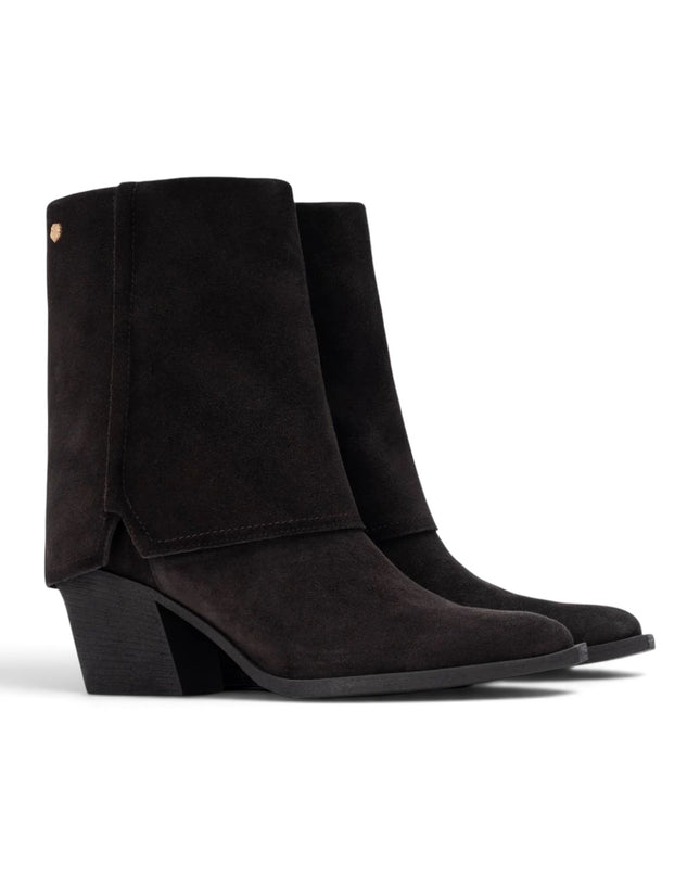 Stivaletti con Risvolto Donna a Punta con Tacco in Camoscio Marrone Moro | Carmela 164335 BROWN Carmela 