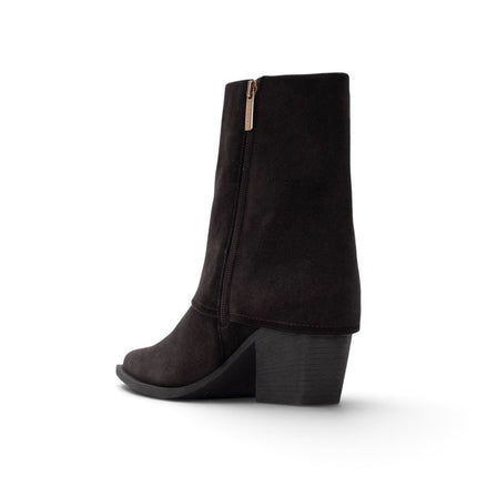 Stivaletti con Risvolto Donna a Punta con Tacco in Camoscio Marrone Moro | Carmela 164335 BROWN Carmela 