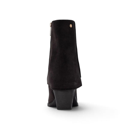 Stivaletti con Risvolto Donna a Punta con Tacco in Camoscio Marrone Moro | Carmela 164335 BROWN Carmela 