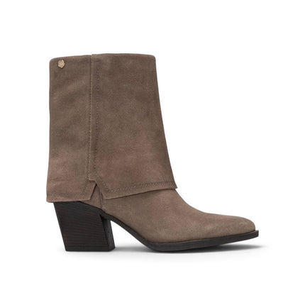Stivaletti con Risvolto Donna a Punta con Tacco in Camoscio Taupe | Carmela 164335 TAUPE Carmela 