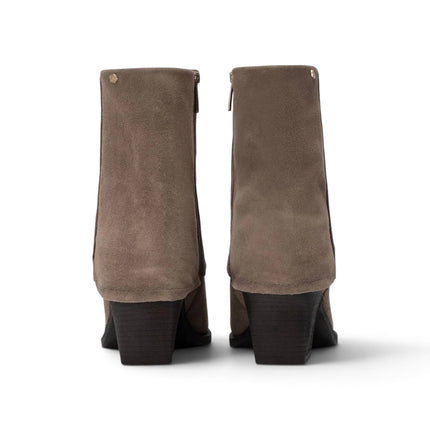 Stivaletti con Risvolto Donna a Punta con Tacco in Camoscio Taupe | Carmela 164335 TAUPE Carmela 