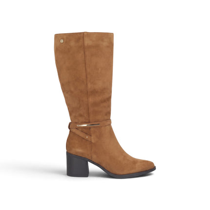 Stivale Donna a Punta con Tacco in Camoscio Cuoio | Carmela 164399 CAMEL Carmela 