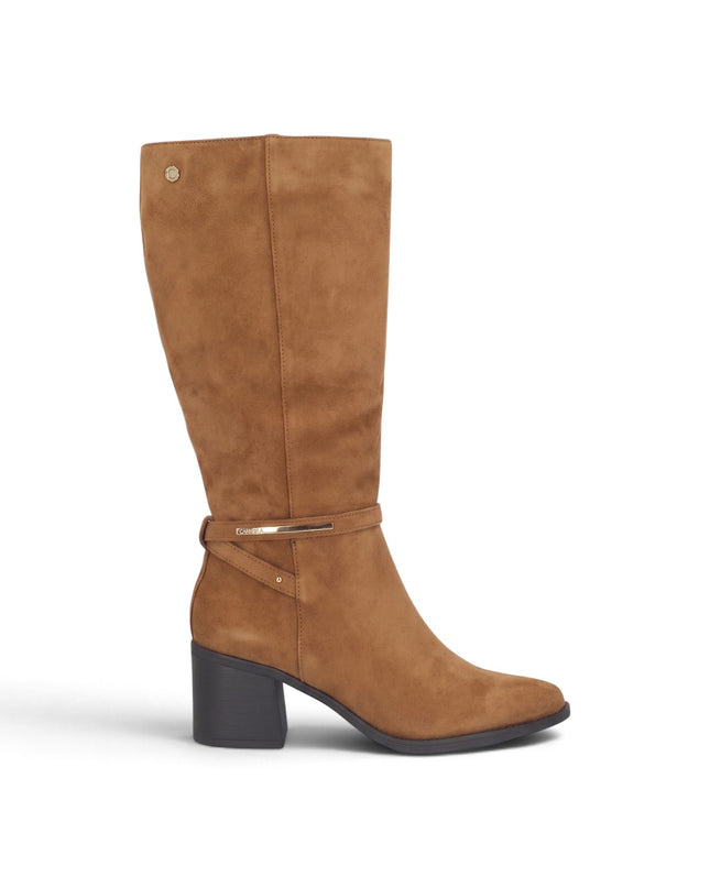 Stivale Donna a Punta con Tacco in Camoscio Cuoio | Carmela 164399 CAMEL Carmela 
