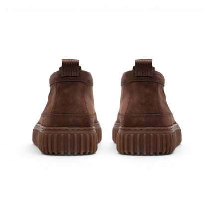Stivaletti Stringati Wallabee Uomo in Pelle Nabuk Marrone | Clarks 26184694 Torhill Lace Hi BROWN Clarks 