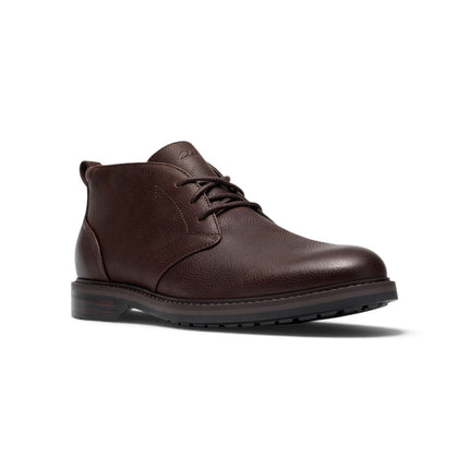 Polacchine Stivaletti Uomo in Pelle Martellata Testa di Moro | Clarks 26327143 ALDWIN2 CHUKKA BROWN Clarks 