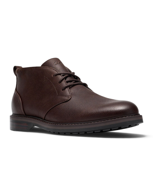Polacchine Stivaletti Uomo in Pelle Martellata Testa di Moro | Clarks 26327143 ALDWIN2 CHUKKA BROWN Clarks 