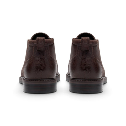 Polacchine Stivaletti Uomo in Pelle Martellata Testa di Moro | Clarks 26327143 ALDWIN2 CHUKKA BROWN Clarks 